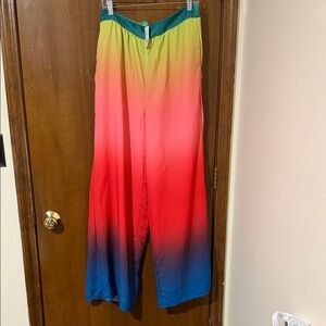New York & Company Colorful Ombre Flare Pants